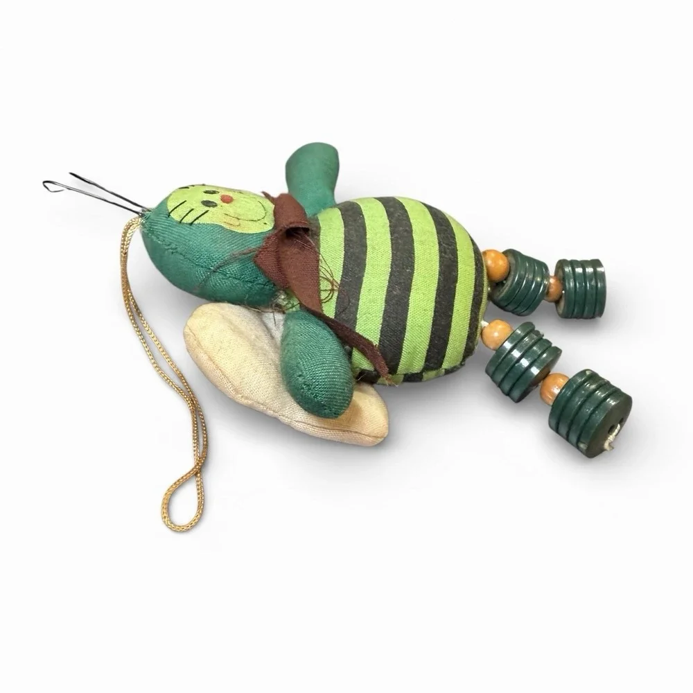 Vintage Handmade Cloth‎ Bee Ornament